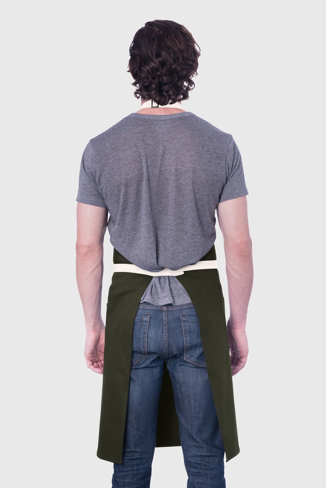 Chef Apron | Handcrafted | Line Apron Olive | Poly/cotton Twill ...