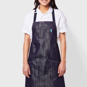Bluecut Aprons - Premium Designer Apron Handcrafted in California (Parker - Silver Denim)