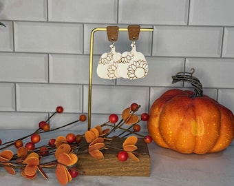 Sunflower Pumpkin Earrings