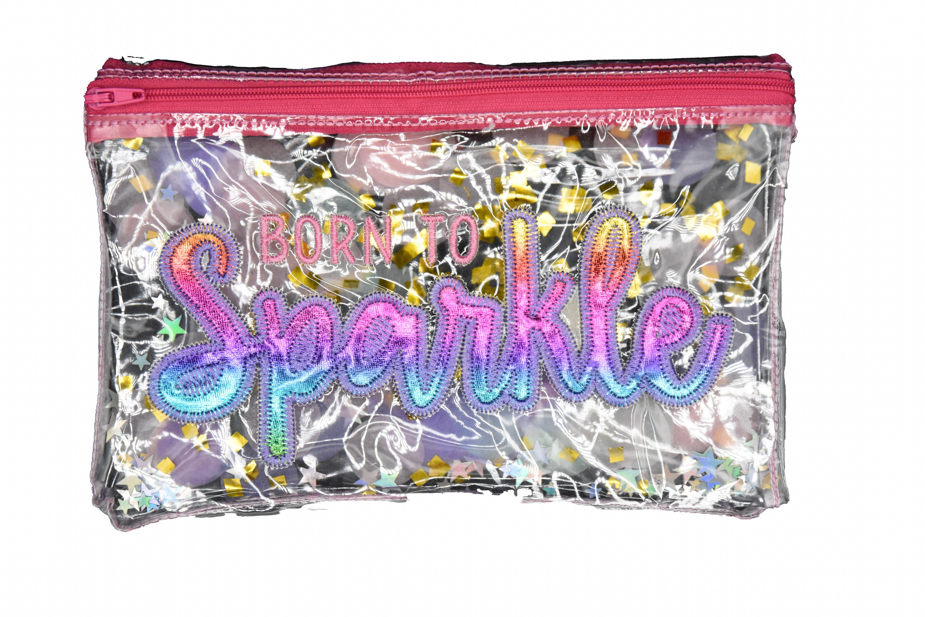 Cosmetic Pouch Sparkle Bling Clear / Anita Goodesign Sparkle Etsy