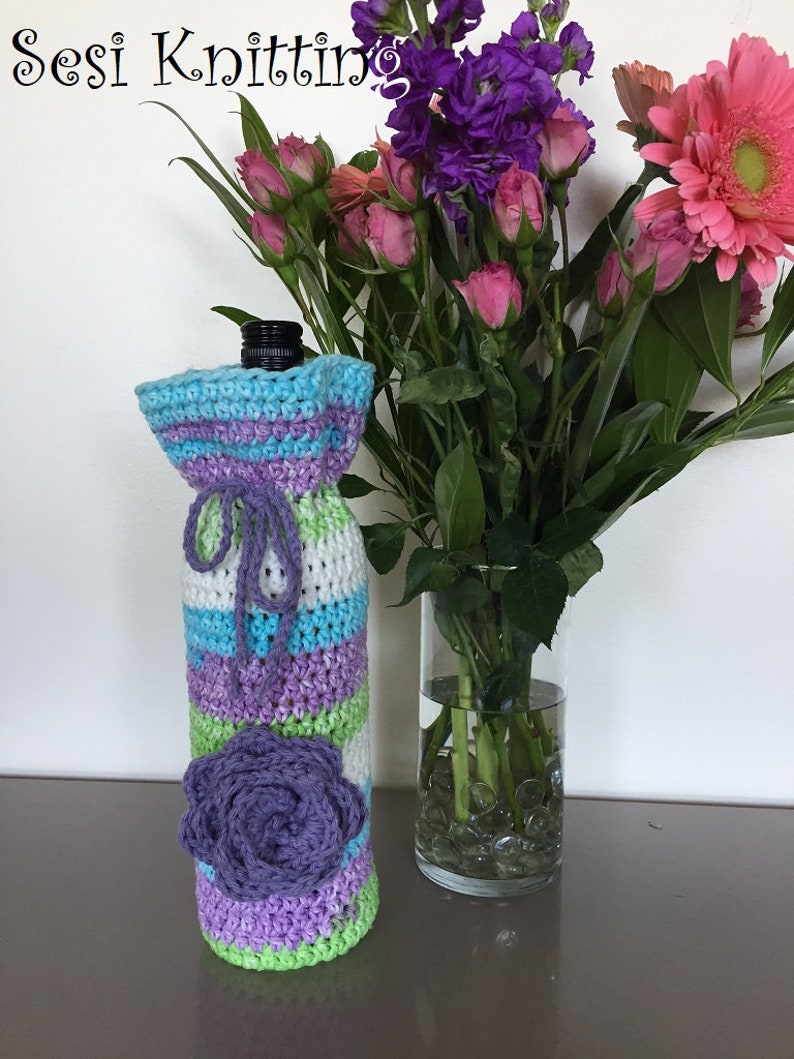 Lilac Wine Bottle Cover