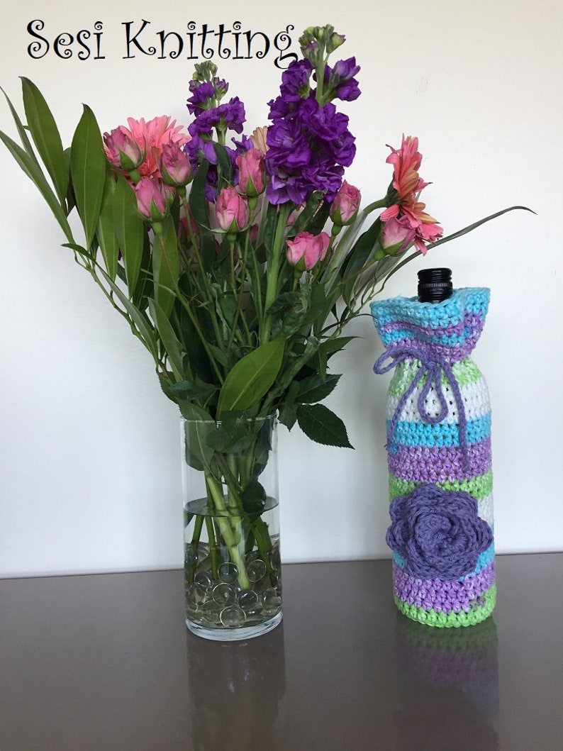 Lilac Wine Bottle Cover
