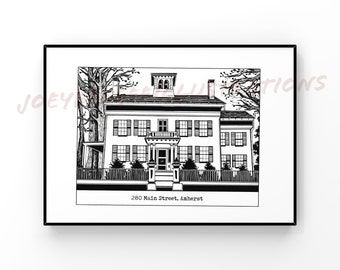 Fattoria Dickinson Download digitale stampa/ 280 main street, Amherst / Emily Dickinson