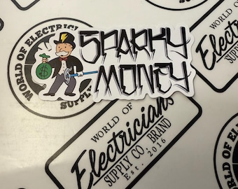 Pegatina de electricista de 4"