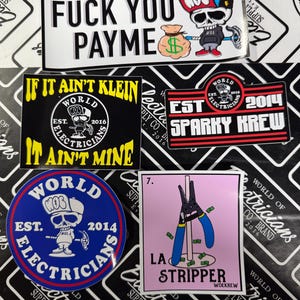 Sticker pack ( 6pk) electrician stickers