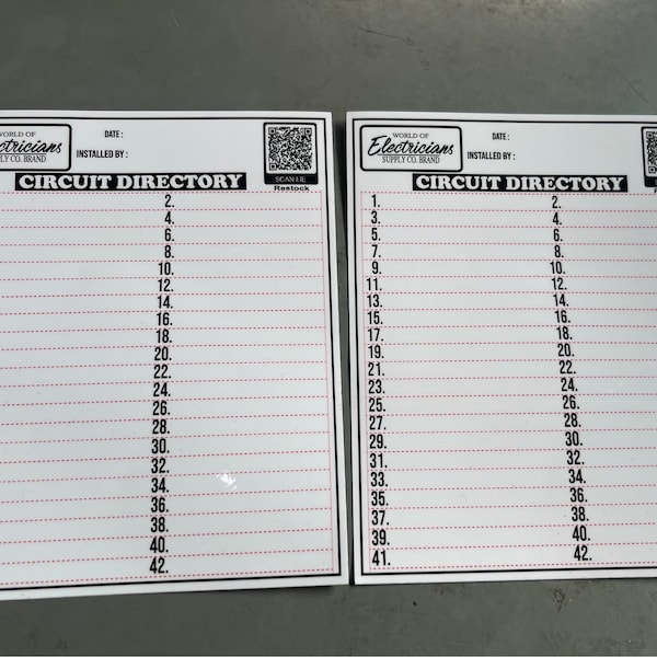 Electrical Panel Label Stickers - Etsy