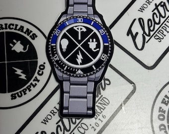 Pegatina de reloj para electricistas