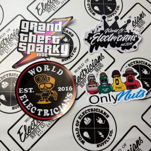 Electrician Stickers ( 4 pack )
