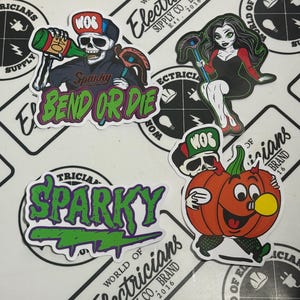 Electrician Stickers ( 4 pack )