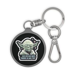Yoda-sleutelhangerlabel, Star Wars-sleutelhanger, Jedi Master-sleutelhouder, schattige sci-Fi-accessoires, cadeau groene Alien Lover, The Force Awakens-merchandise