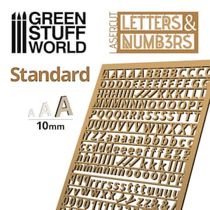 Letras y números 10 mm ESTÁNDAR 10634