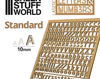 Lettres et chiffres 10 mm STANDARD 10634