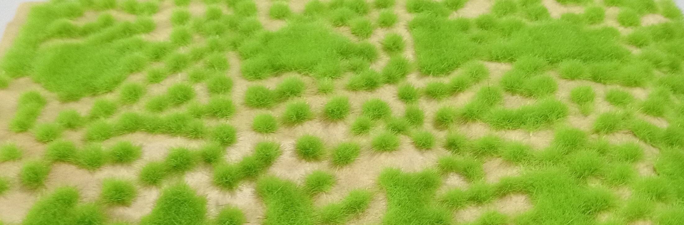 Grass Tufts 4-6 mm spring green Professional irregular and truthful shape