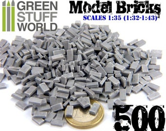 Könnte beinhalten: Ein Haufen von 500 grauen Modellsteinen zum Modellbau. Die Steine sind in verschiedenen Größen und Formen. Die Steine sind für die Maßstäbe 1:35 (1:32-1:43) geeignet.