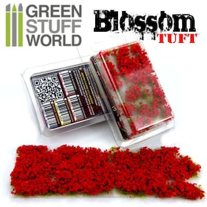 Tufts of flowers - 6 mm self-adhesive - RED Flowers 7795ES