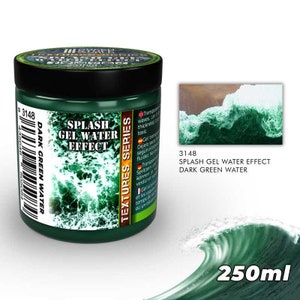 Water Effect Gel - Dark Green 250ml 5084ES - 3148 diorama, Scale Models, model scene, Miniature, Landscape