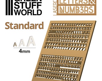 Letters and numbers 4 mm STANDARD 10632