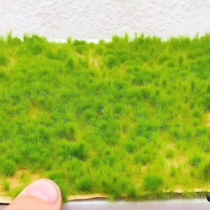 Grass tufts 8-11mm high spring green A4 size GT-201