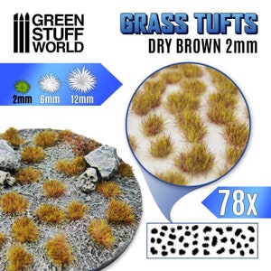 Grass Tufts - Self Adhesive - 2 mm - Dry Brown 10980