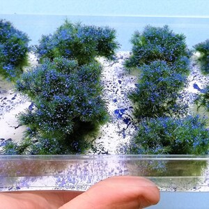 WarHammerGreen Bushes about 2/4 cm with mini blue flowers image 2