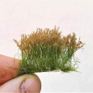 27 mm tall - 22 new tufts of dark wild grass dip38320