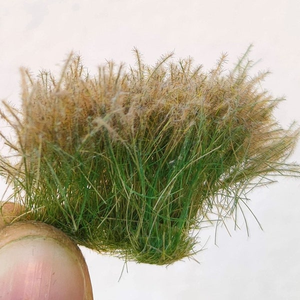 27 mm tall - 22 new tufts of wild grass diorama, Scale Models, model scene, Miniature, Landscape dip38314