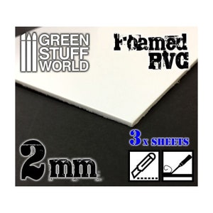 Foamed PVC 2 mm – quantity 3 sheets 68051ES 9306