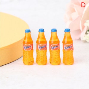 4 pcs/set 1:12 Dollhouse Miniature Food Mini FANTA