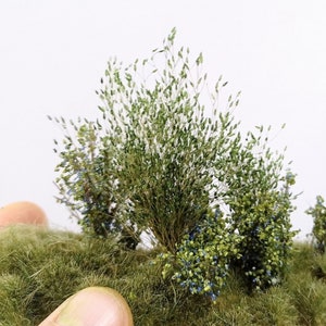 WarHammerGreen Bushes grass jack 2/4 cm dark green 6pcs diorama, Scale Models, model scene, Miniature, Landscape
