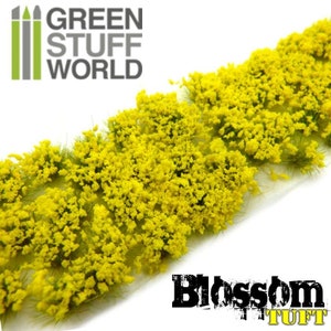 Tufts of flowers - 6 mm self-adhesive - YELLOW Flowers 7818ES 9282