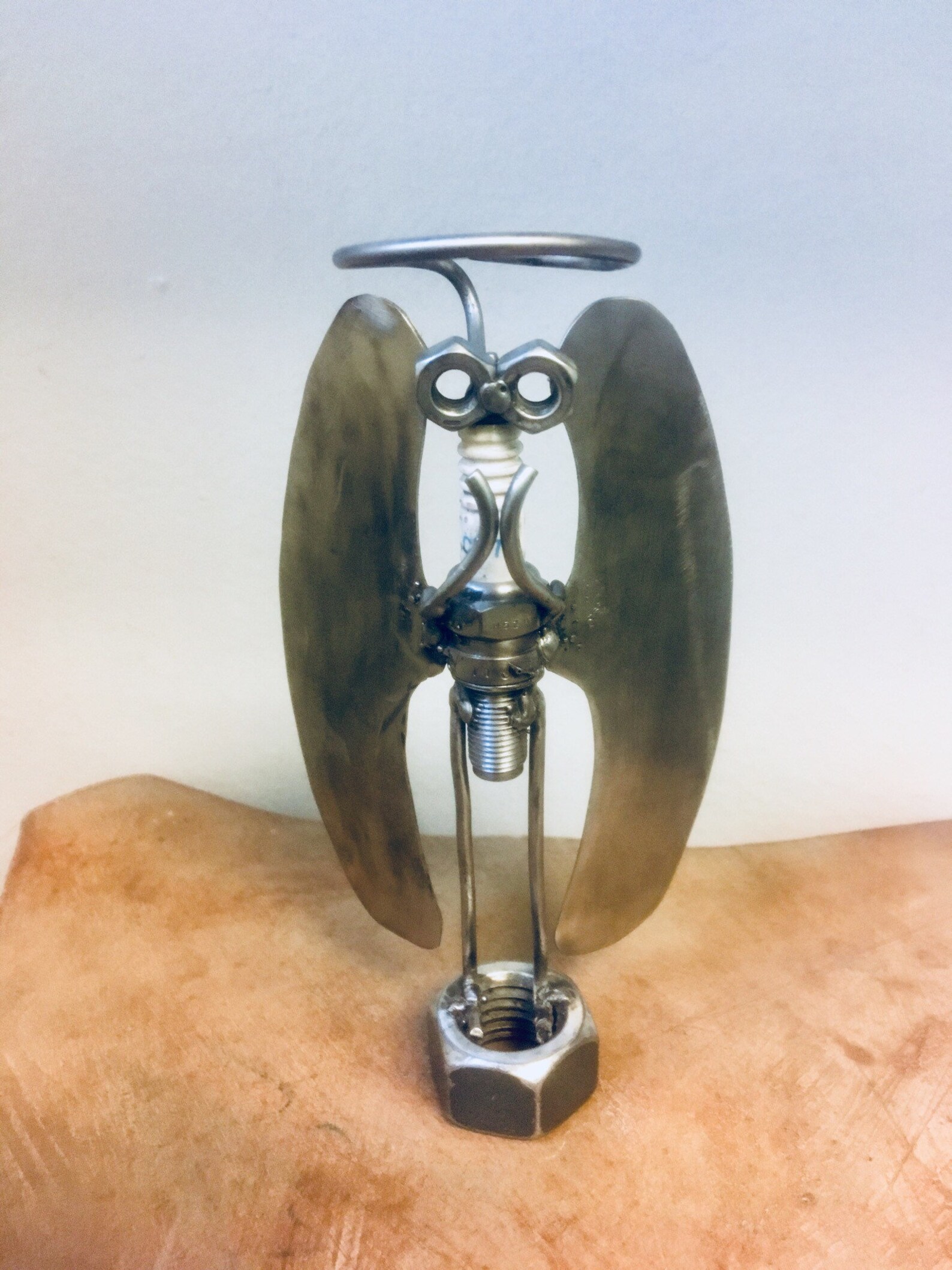 Angel Metal Sculpture Art figure art piece Gaurdian Angel Etsy