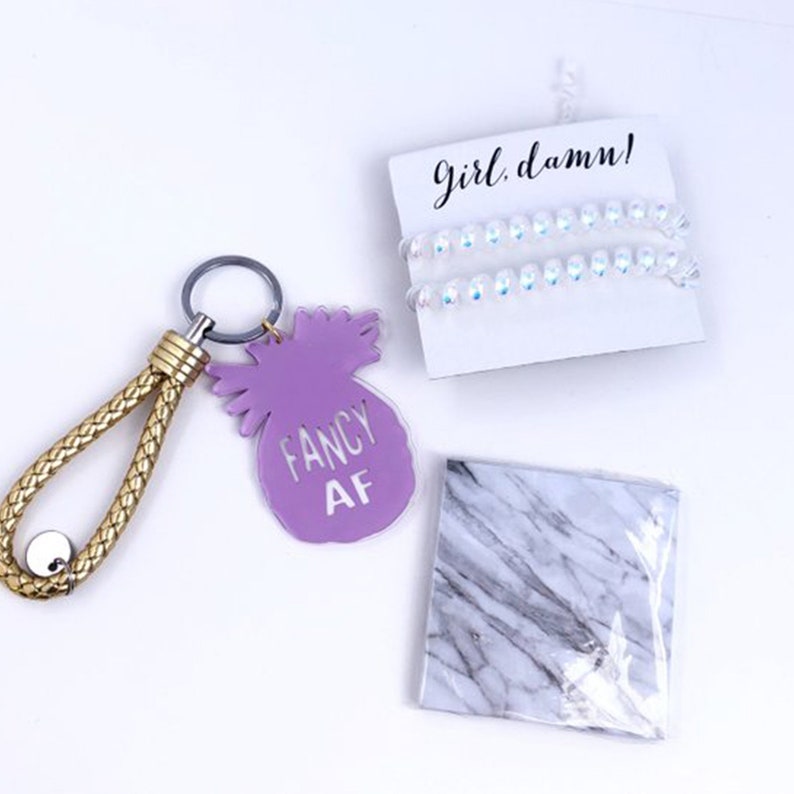 Fancy as F Pineapple Keychain keychains for Women Best Etsy