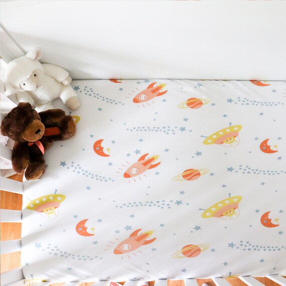 Outer Space Crib Sheet Crib Sheets Sheets for Baby Toddler Etsy