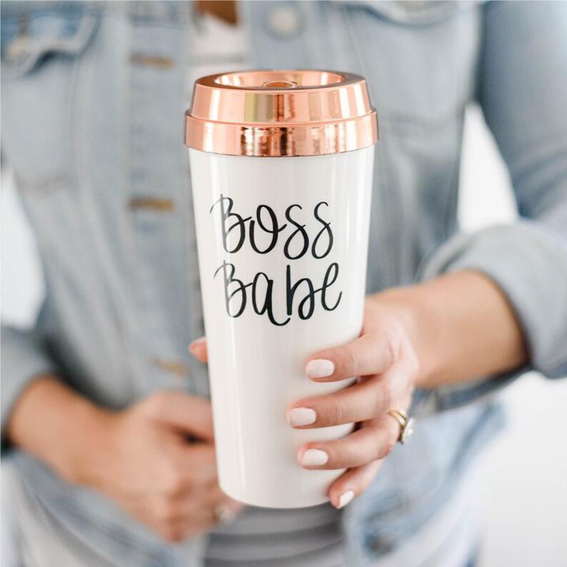 Boss Babe Travel Mug Travel Coffee Mug For Women Boss gifts for her Girl Boss Travel Mug Boss Bebe Coffee Cup