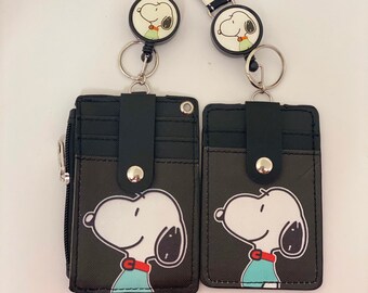 Cute Snoopy Woodstock Purse Short Wallet Mini Thin Key ID Card Holder Strap Cute Snoopy Woodstock Purse Short Wallet Mini Thin Key ID Card Holder Strap