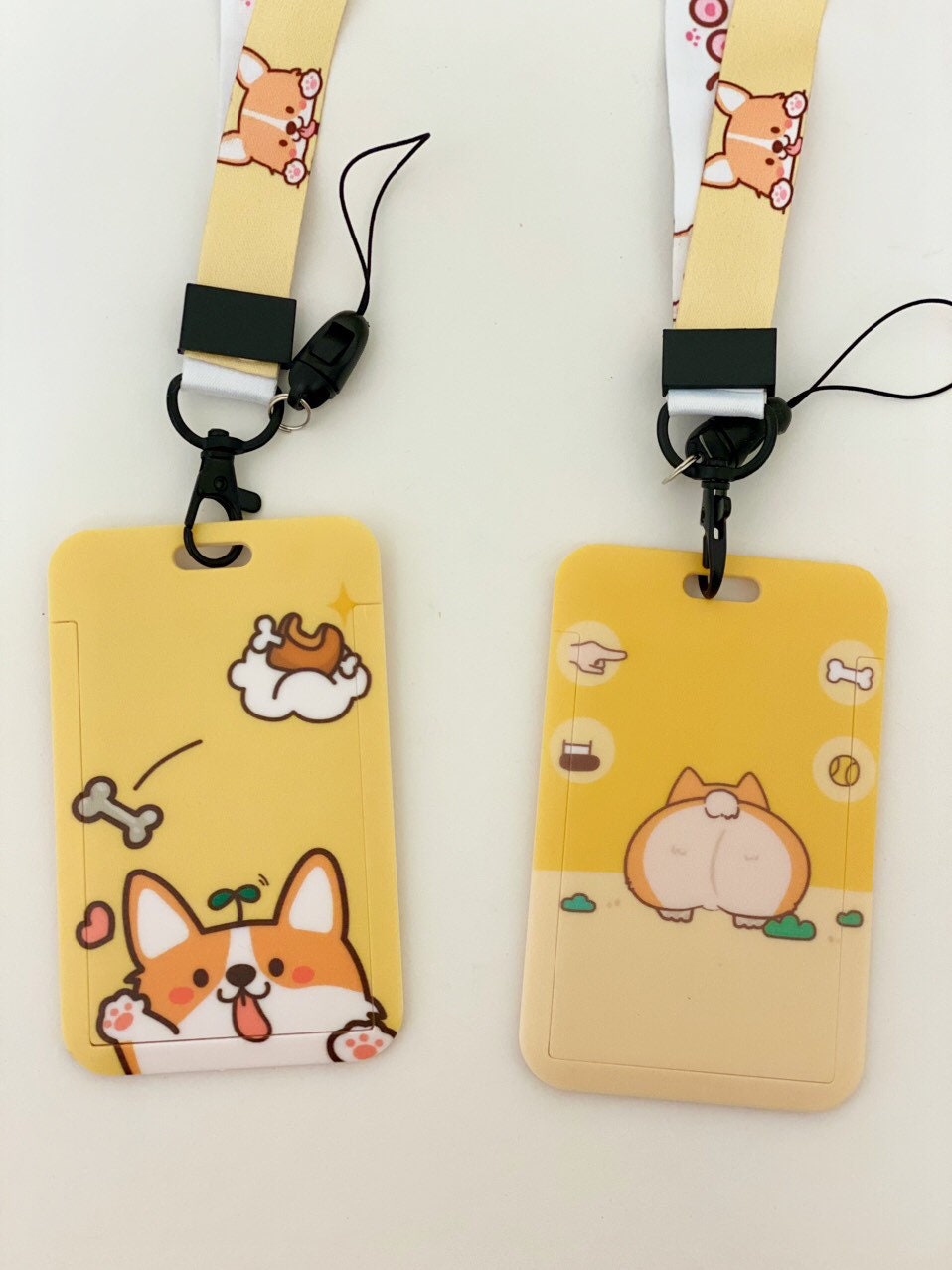 Kawaii Corgi Shaking Bum Puppy Dog Charm ID Card Bank Card