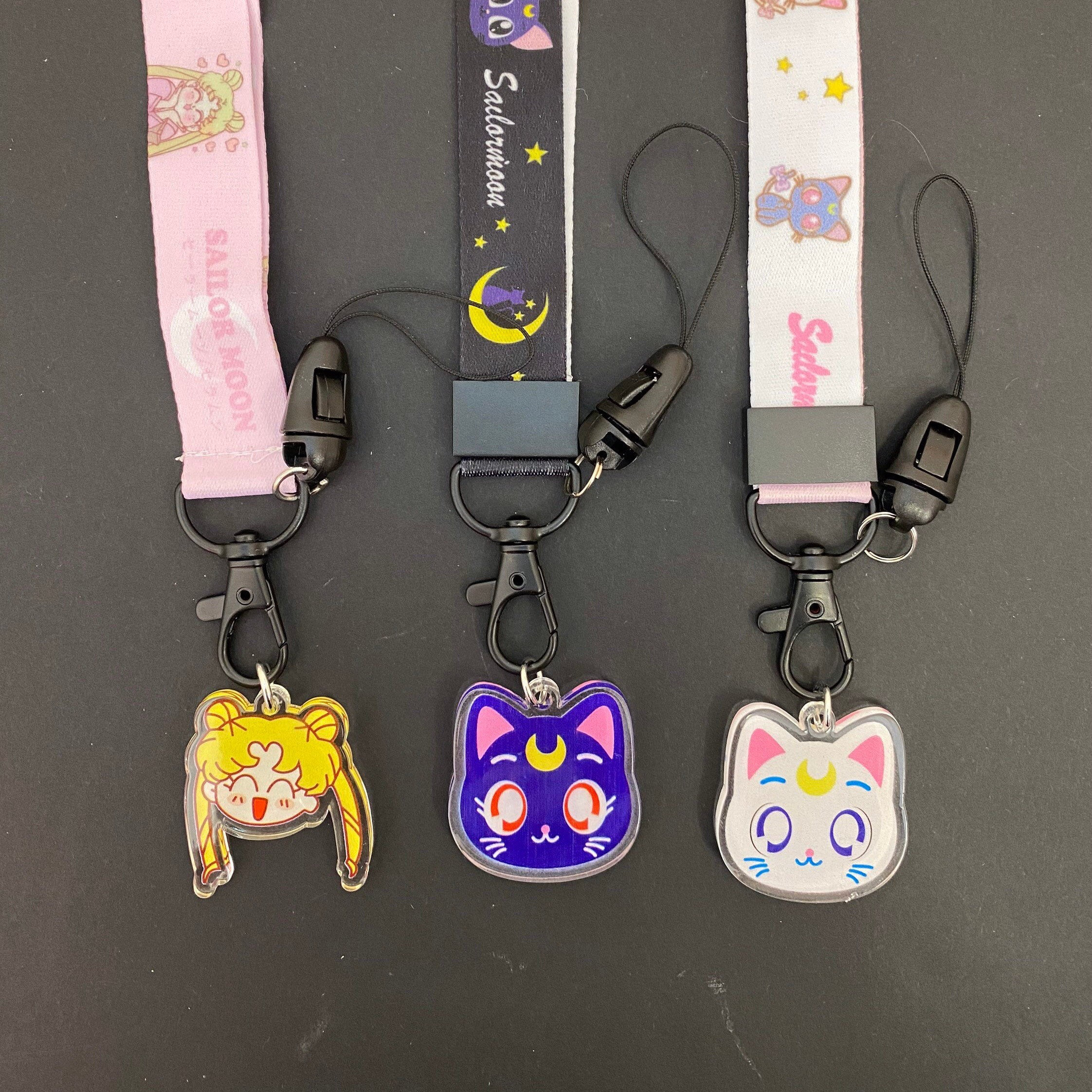 Sailor Moon Ursagi Anime Artemis Luna Charm Id Phone Mobile Etsy