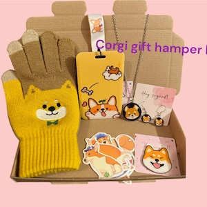 Pembroke Welsh Corgi amoureuse des chiens maman Gants Moufles Porte-cartes Bijoux Broche Épingle Collier Boucles D'oreilles Cadeau D'anniversaire De Noël Coffret