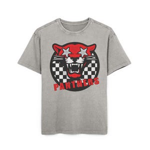Men&#39;s Acid Washed Panther Tee, Vintage Graphic Tee, Oversized Casual Shirt, Birthday Gift for Him, Streetwear Style, Unisex T-Shirt