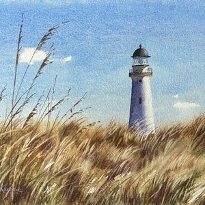 Lighthouse | landscape painting | watercolor original