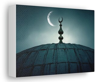Old Mosque Dome with Crescent Canvas Gallery Wraps