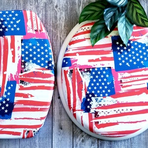 Decorative Toilet Lid & Tank Cover Set | America