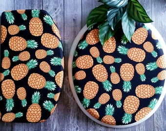Decorative Toilet Lid & Tank Cover Set | Pineapple