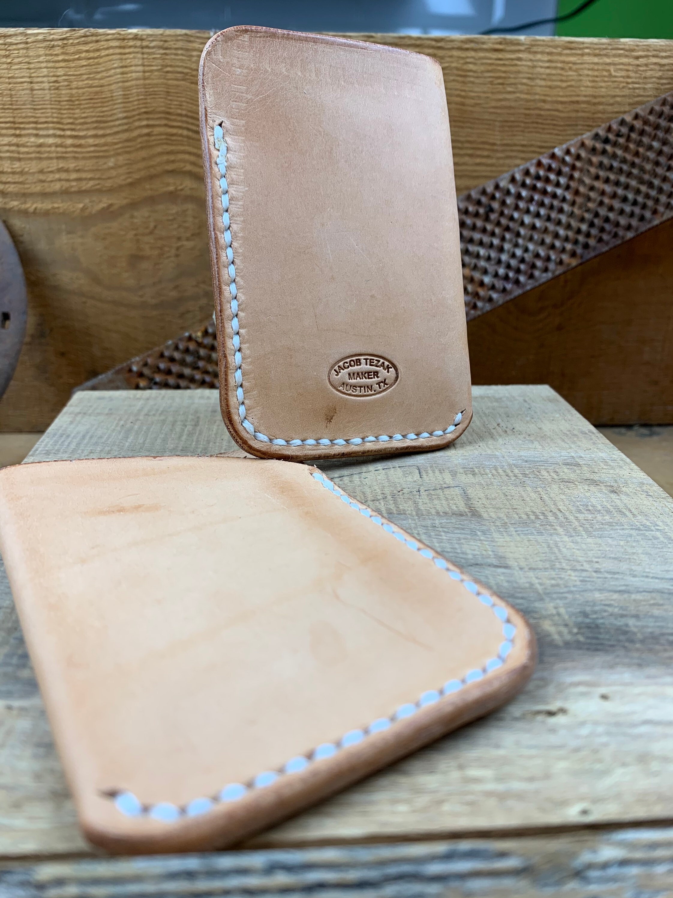 EATABLE Wallet ナチュラルレザー 財布 未使用 美品　日本製　巾着 財布 栃木レザー ミニ財布 薄い 小さい スマートウォレット 本革