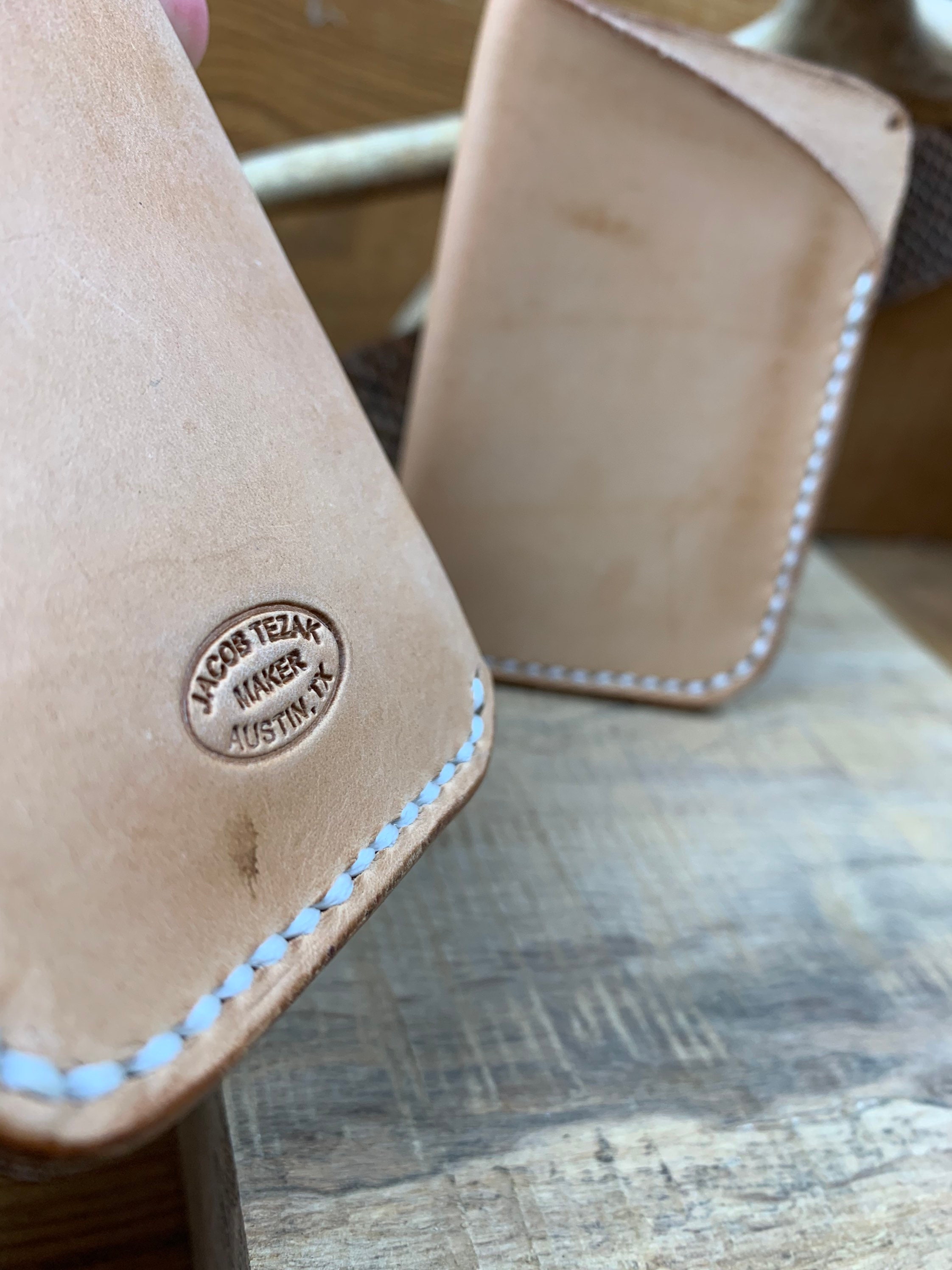 Front Pocket Wallet, Minimalist Leather Wallet, Vegetable-Tanned Leather, Slim Leather Wallet
