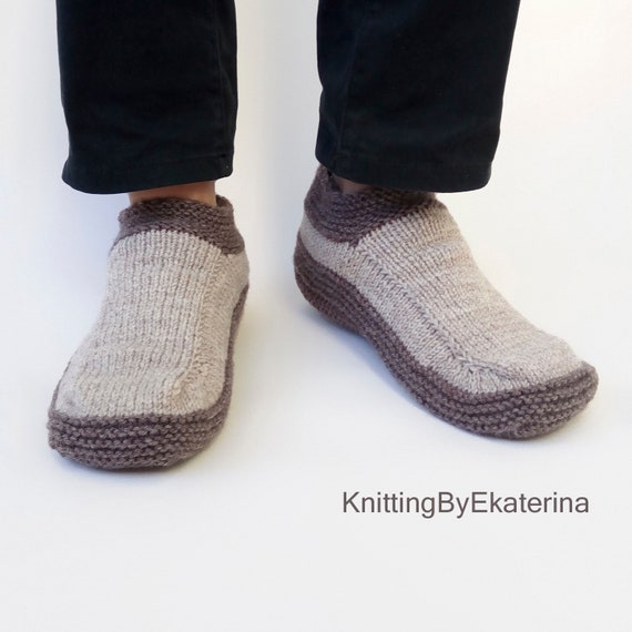 knitted wool slippers