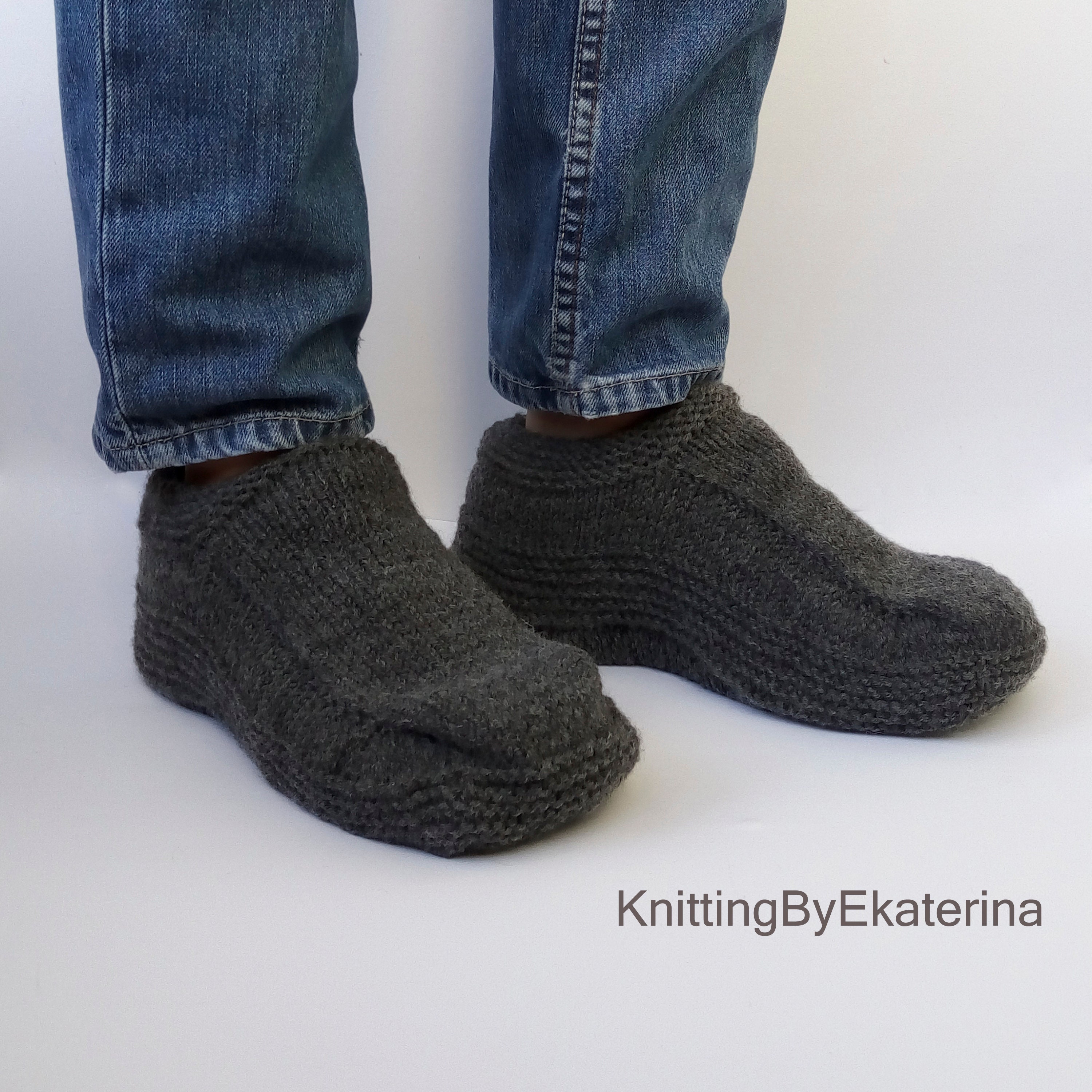 Mens Slipper Socks Christmas Gifts for Men Knit Slippers Wool | Etsy