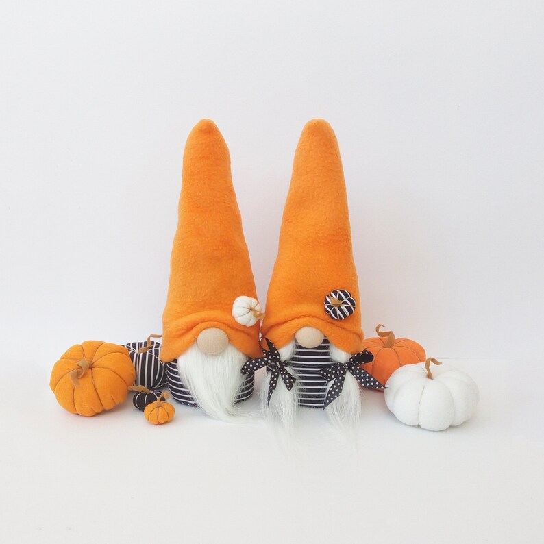 Fall Gnomes Halloween Gnome Pumpkin Gnome Stuffed Gnome Dolls Etsy