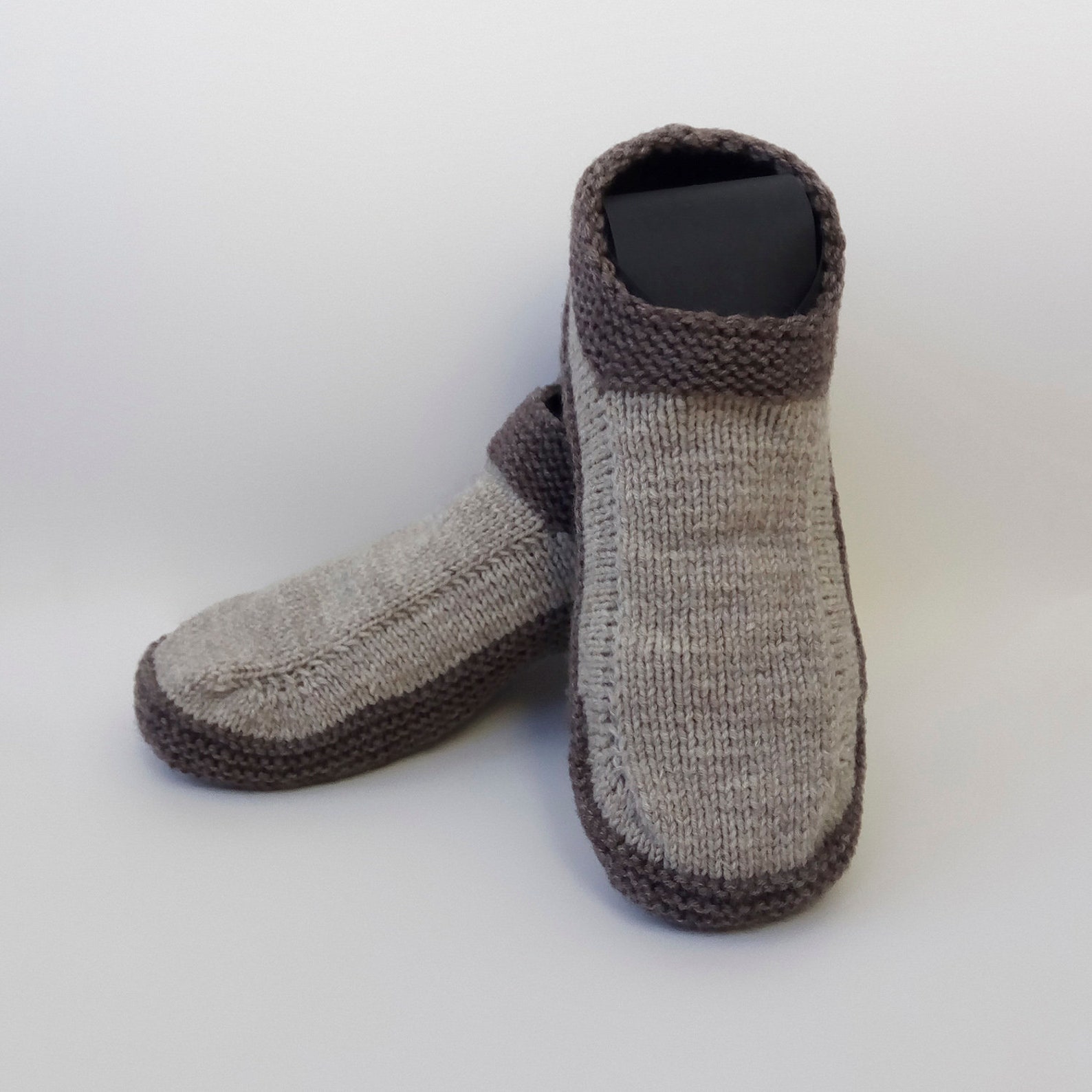 Mens Slipper Socks Mens Knit Slippers Knitted Slippers Travel Etsy