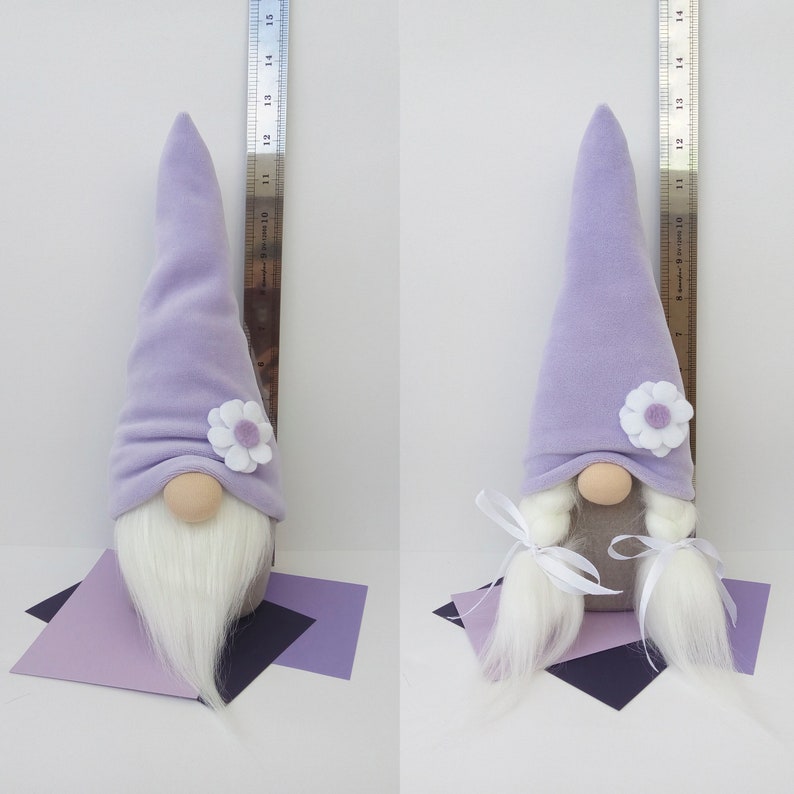 Purple Gnome Stuffed Gnome Dolls Summer Gnome Lavender Gnome Etsy
